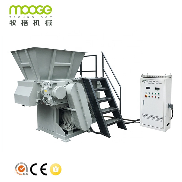 Large PE PVC thick wall pipe single shaft shredder machine