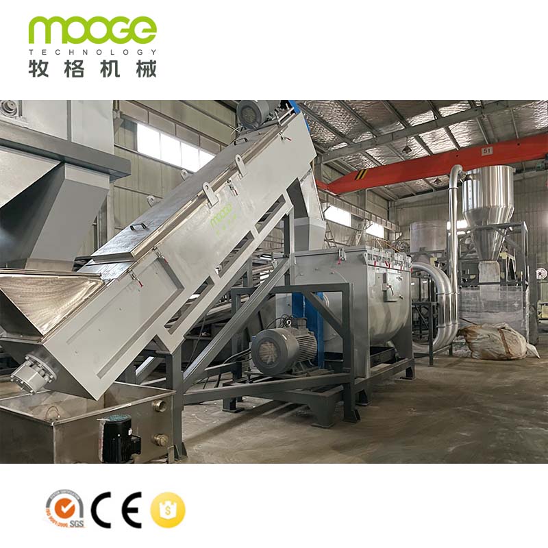  PP PE Film Plastic Recycling Plant with Shredder Machine