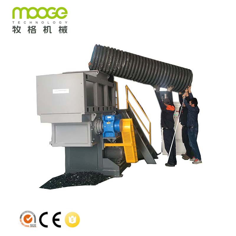 Industrial Plastic PVC PP PE HDPE Pipe Single Shaft Shredder Machine 