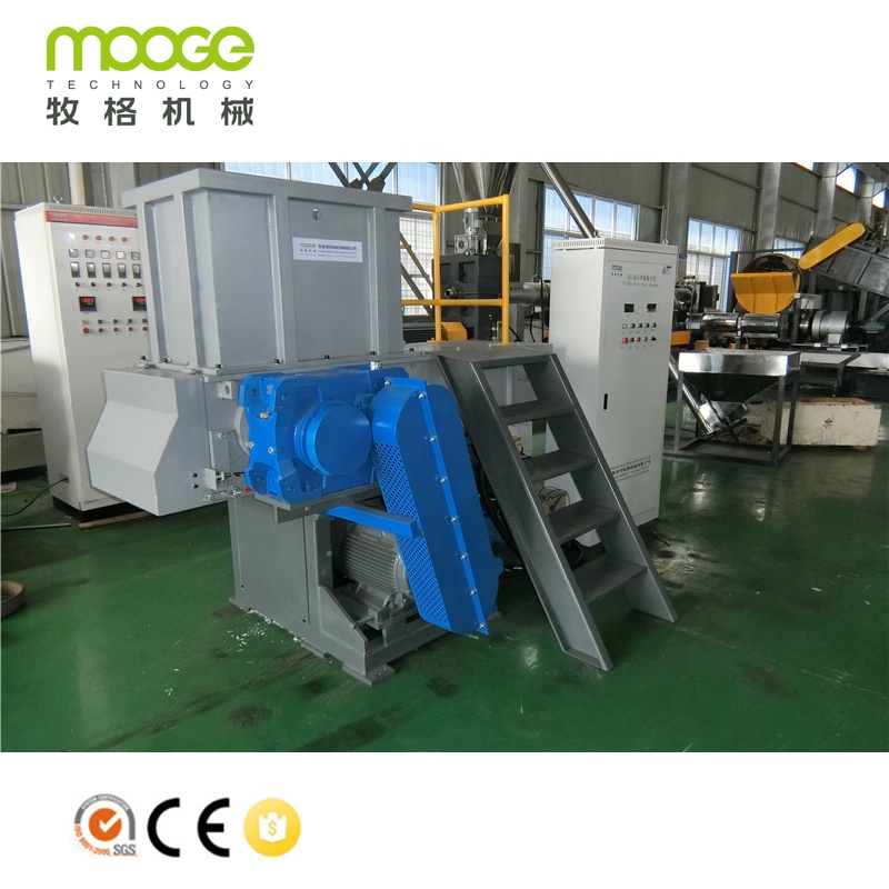 Large PE PVC thick wall pipe single shaft shredder machine