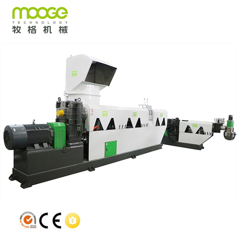 Pe Hdpe Film Die Face Cutting Plastic Granulator Machine