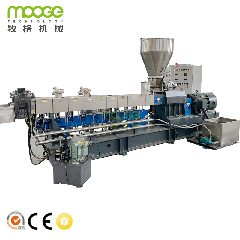 TDY72 600kg/h Parallel Twin Screw Recycled PET Bottle Flake Pelletizing Line 