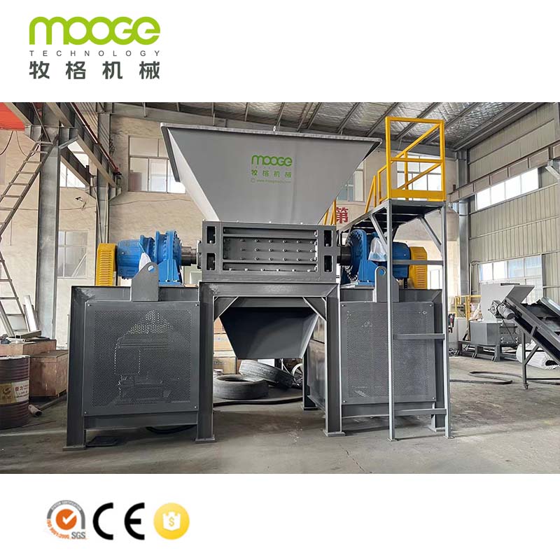 Strong Double Shaft Recycling Wood Cardboard Tire Aluminum Plastic Waste Shredder Machine for sale 