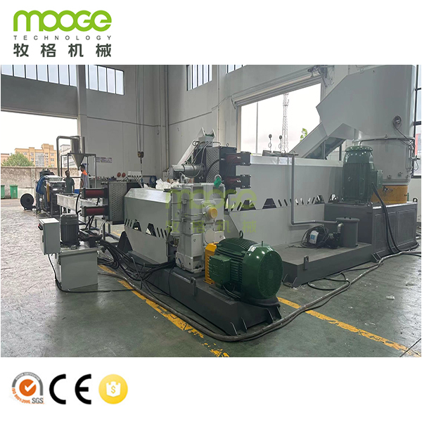 The PP PE Film Pelletizing Line with Haul-off String And Die Face Cutting Options