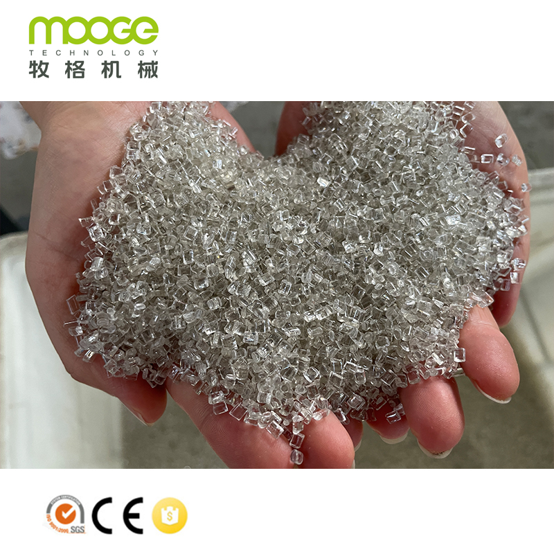 Plastic Recycling Pelletizing Granulator Plastic PET Bottle Flakes Pellet Granules Making Machine