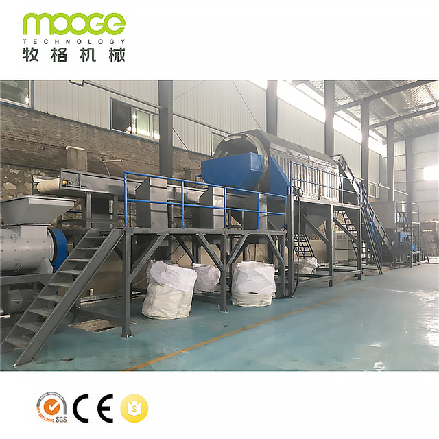 Industrial PET Crushing Drying Recycling Line Plastic Bottle Washing Machine