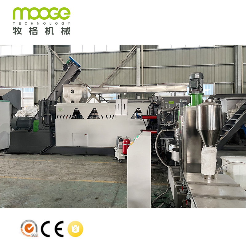 MOOGE Factory Plastic PE PP HDPE Flakes Pelletizing Line