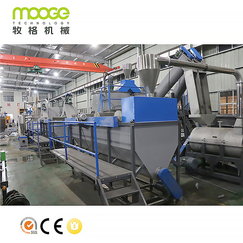 PET Plastic Bottles Recycling Washing Production Line for Polyester Staple Fiber