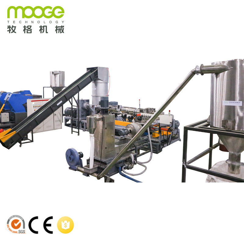 Die Face Water Ring Cutting Plastic PE Film Pelletizing Line