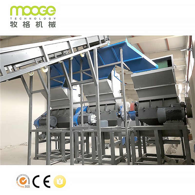 1000kg/h PET Bottle Recycling Plant Plastic Crushing Washing Drying Machine Line