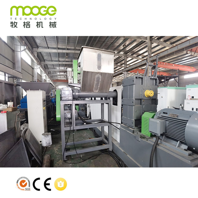 High Efficiency Double Stage Pelletizing Line for Rigid HDPE Flakes