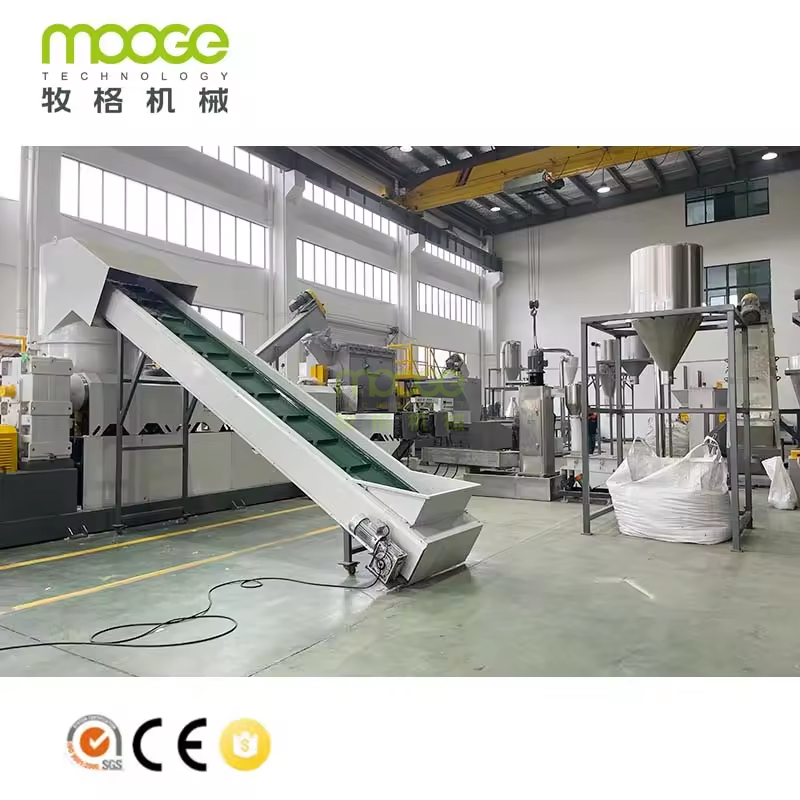 Recycling Waste HDPE LDPE Film PE Bags Scrap Plastic Granulator Machine