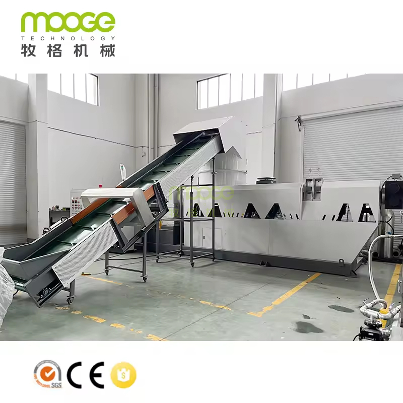 Pe Plastic Film Compacting Double Stage Die-face Cutting Pelletizing Machine