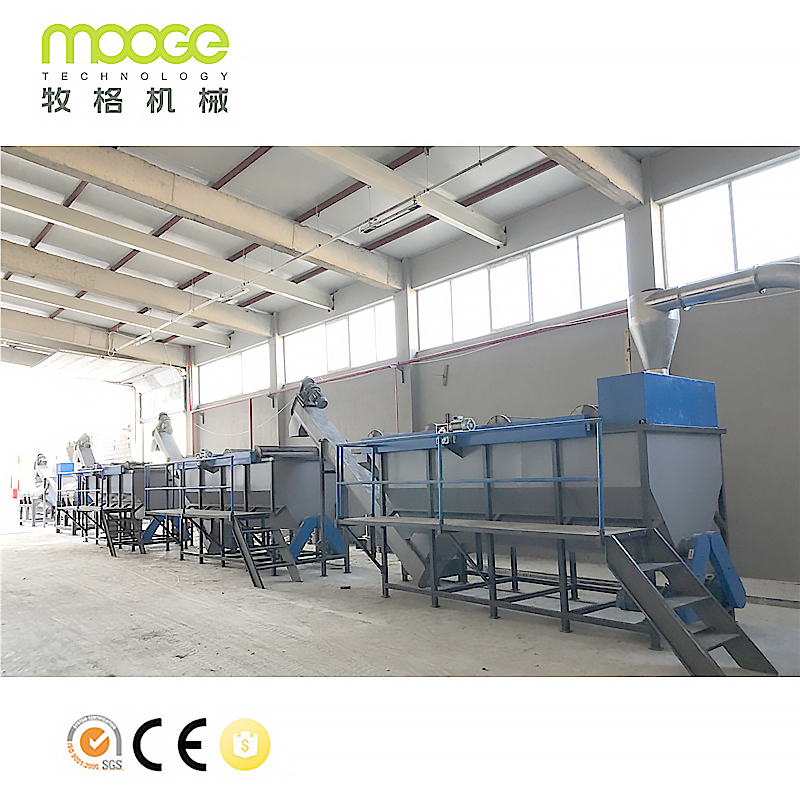 Waste Plastic PET Bottle Recycling Washing Line with 300-6000 Kg/hr Capacity