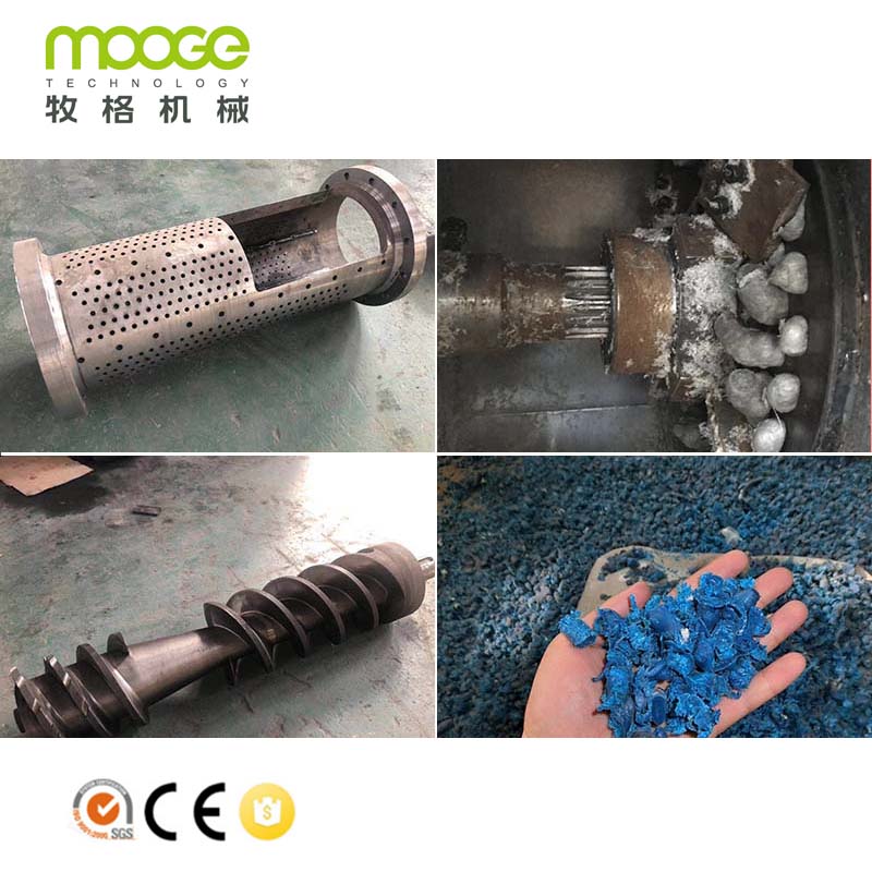 Plastic Film Screw Press Squeezing Dryer Dewatering  Pelletizer Machine