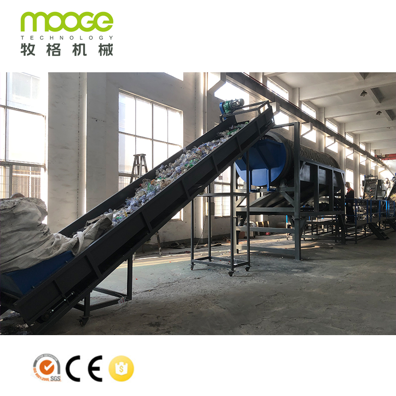 Full Automatic Production Line Recyclage Plastique Plastic PET Bottle Crushing Washing Recycling Machine