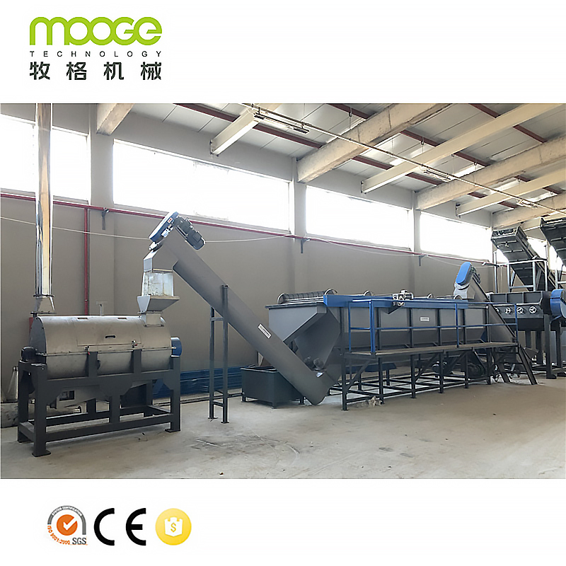 Waste Plastic PET Bottle Recycling Washing Line with 300-6000 Kg/hr Capacity